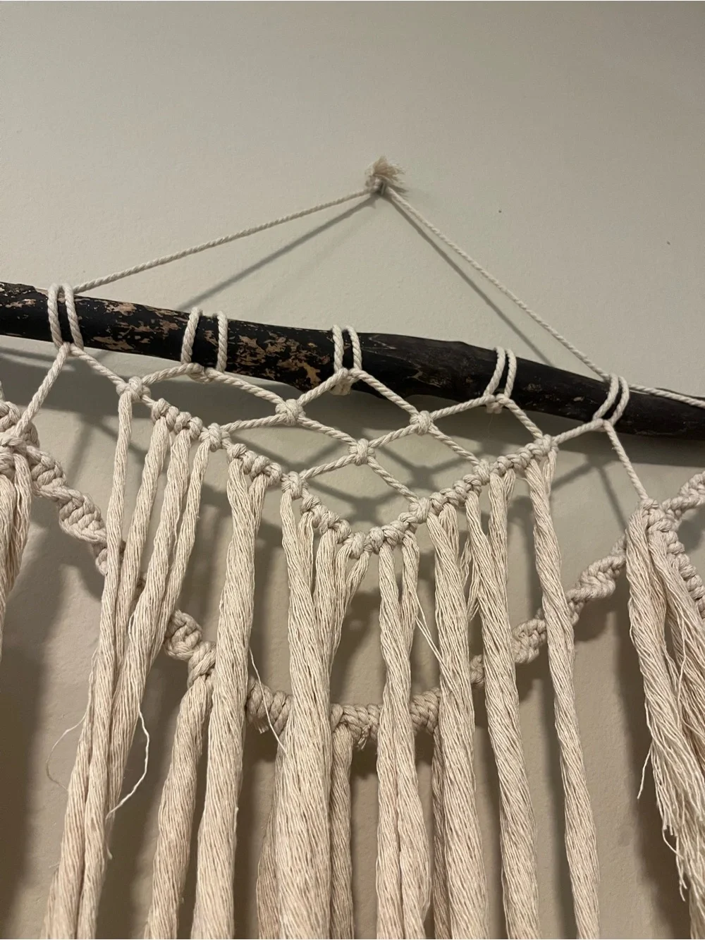 Handmade Cream Macrame Wall Hanging